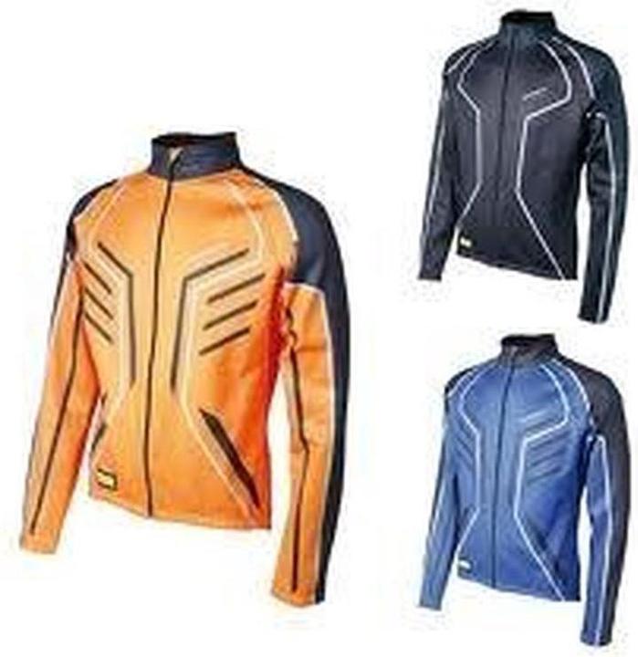 Shimano Windflex Jacke bedruckt Fahrrad Windjack Orangenmänner (S)