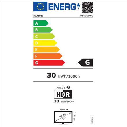 Energy Label Xiaomi BHR5757GL (3840 x 2160 Pixels, 27")