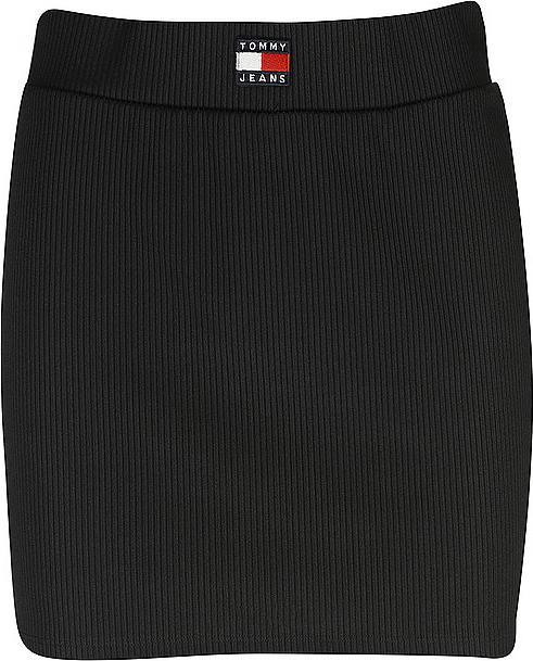 Tommy Hilfiger Tommy Jeans Damen Minirock TJW Low Rise Mini Badge Skirt schwarz (15) M (M)