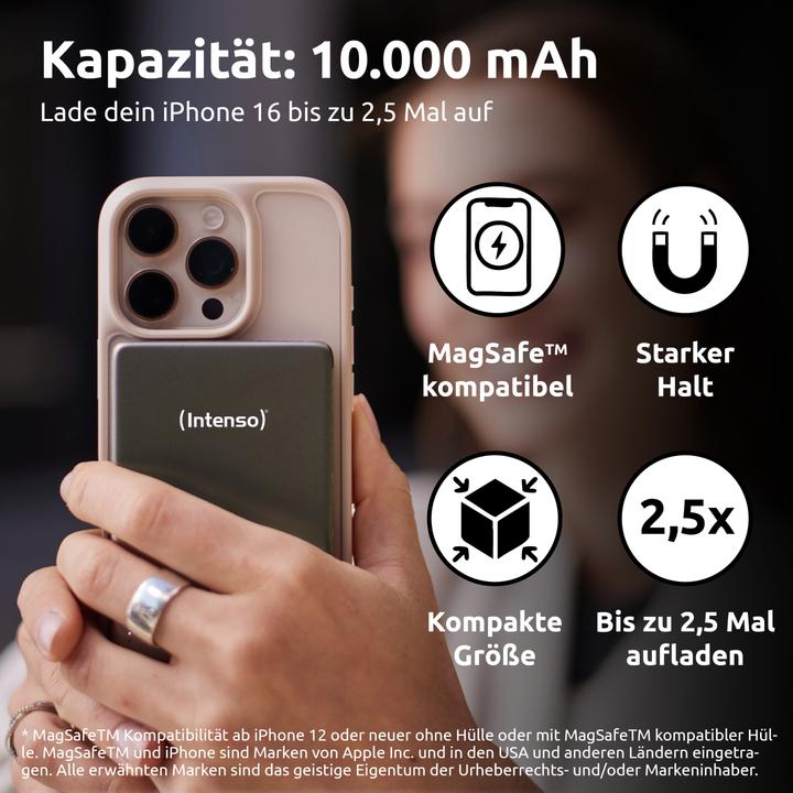 Produktbild Intenso Magn. Wireless Powerbank MW10000 10000 mAh Grey (10000 mAh, 20 W)