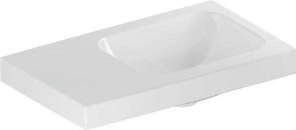 Produktbild Geberit iCon Light Handwaschbecken, 53 cm x 31 cm, ohne Hahnloch, ohne Überlauf, Ablagefläche link (585 mm, 530 mm)