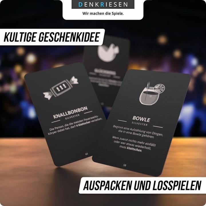 Produktbild Denkriesen - klattschen® - SILVESTER EDITION "Das wahrscheinlich beste Trinkspiel aller Zeiten"