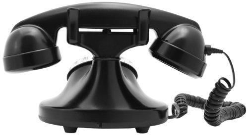 Produktbild Opis Technology Retro-Telefon mit Wählscheibe in geschwungenem 1920er Stil mit elektronischer Klingel (sch