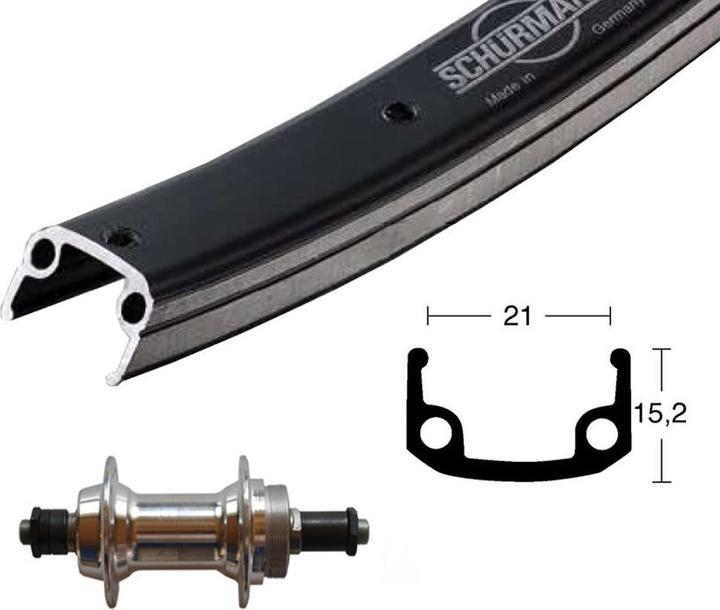 Schürmann Alu-Sport rear wheel 26x1.75 screw rim 6/7-speed SNSP (Rear wheel, 26")
