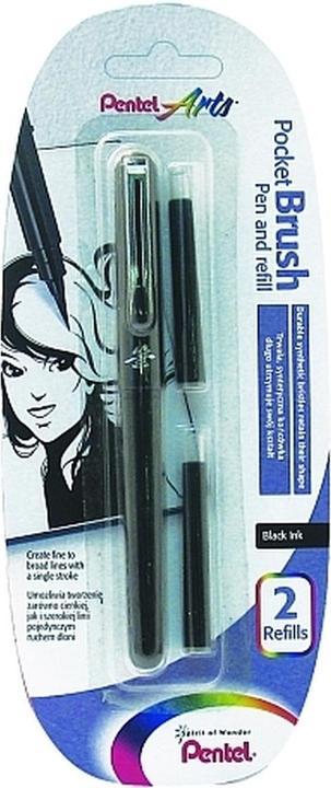 Image du produit Pentel PentelArts Brush Pen Pinceau, boîtier noir (Noir, 1 x)