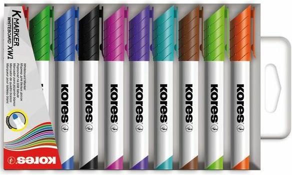 Immagine prodotto Kores K-Marker Lavagna bianca (Arancia, Viola, Pink, Verde chiaro, Turchese, Marrone, 3 mm, 6 x)