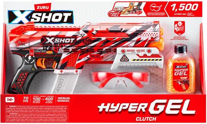 Actual product image Zuru X-SHOT Hyper Gel Clutch Blaster with gel balls - EN71