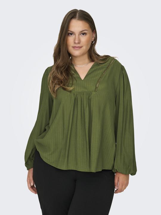 Immagine prodotto Only Vestibilità regolare Scollo a V Polsini elasticizzati Maniche a sbuffo Top Top (48)