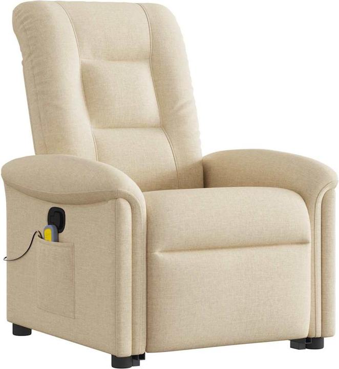 Immagine prodotto VidaXL Poltrona massaggiante con ausilio stand-up in tessuto crema