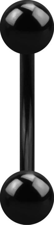 Produktbild Star Piercing Banane schwarz mit zwei Kugeln (Chirurgenstahl 316L, ohne Messing)