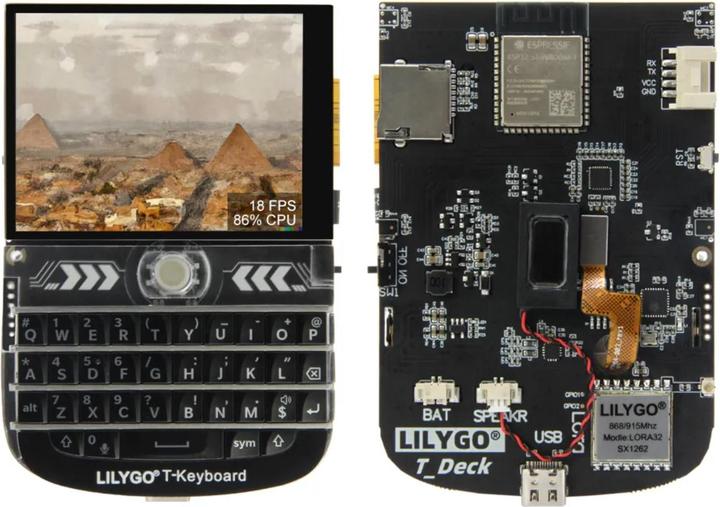 Actual product image Lilygo T-Deck ESP32-S3 868mhz Lora Module with 2.8 Inch Display