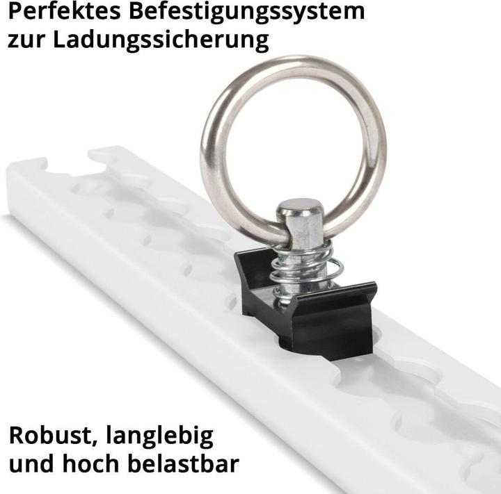 Produktbild Stahlwerk Zurrschienen 2er Set mit Zurrösen 100 cm Airlineschienen aus Aluminium