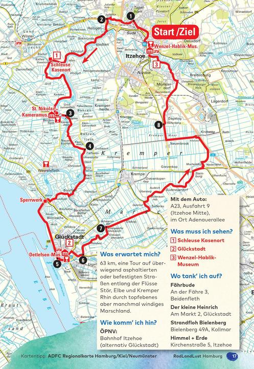 Nährwerte und Zutaten Hamburg und Umland RadLandLust, 31 Lieblings-Radtouren, E-Bike-geeignet, mit Wohnmobilstellplätzen (Deutsch, Stefan Kayser, 2023)