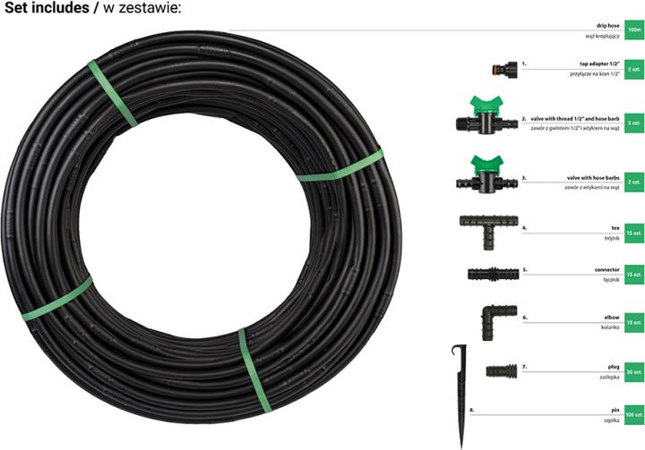 Produktbild GCS Wassertropfschlauch-Set 100 Meter (100 m)