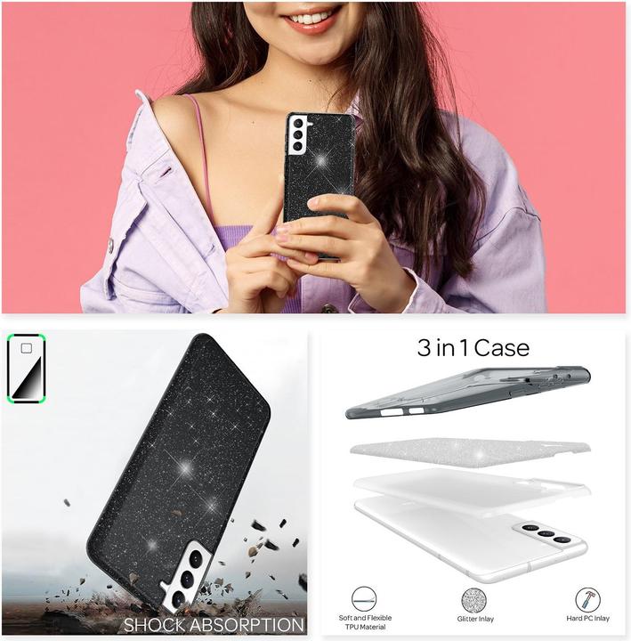 Produktbild Nalia Glitzer Handyhülle (Samsung Galaxy S21 FE)