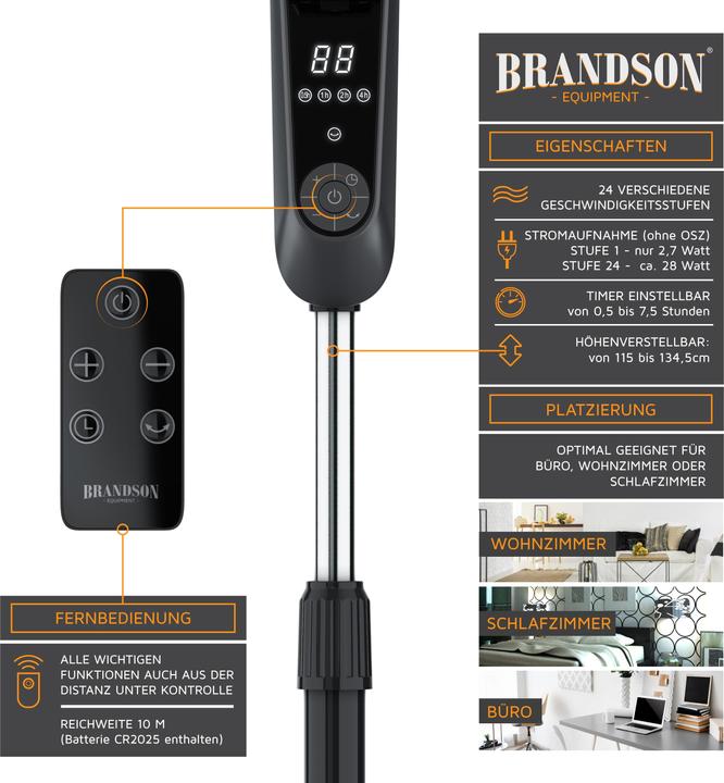 Produktbild Brandson Standventilator (60 dB)