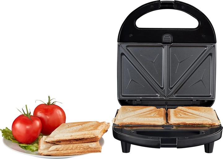 Produktbild Medion MD 19788 Sandwichmaker mit Wechselplatten Sandwich Waffel Panini schwarz