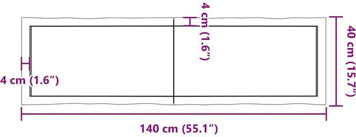 Image du produit VidaXL Aneta (140 x 40 x 6 cm)