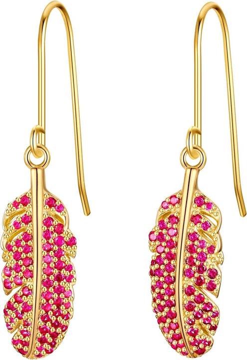 Immagine prodotto Glanzstücke München Orecchini da donna con piume in argento - 35036 (Argento)