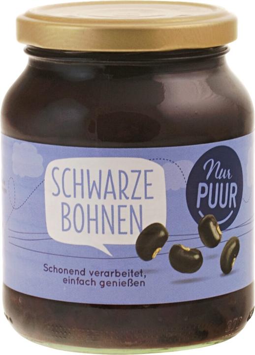 Produktbild Nur PUUR Schwarze Bohnen im Glas Bio (350 g)