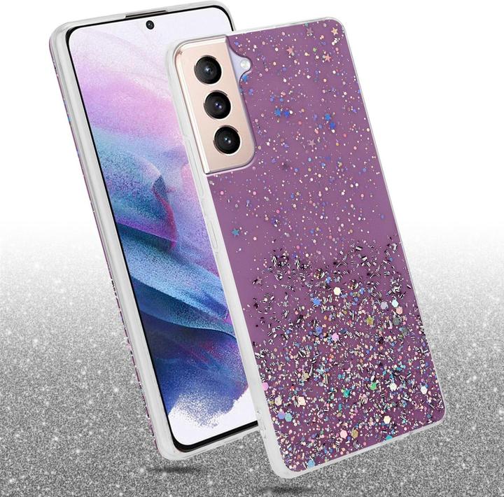 Image du produit Cadorabo Couverture TPU paillettes scintillantes (Samsung Galaxy S21+)