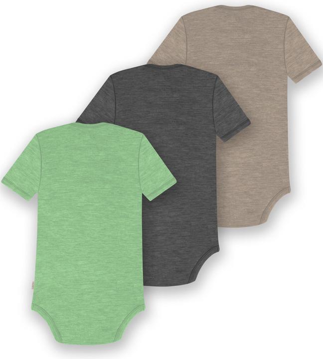 Image du produit Normani Lot de 3 body bébé mérinos manches courtes "Tauranga" - 9299 (68)