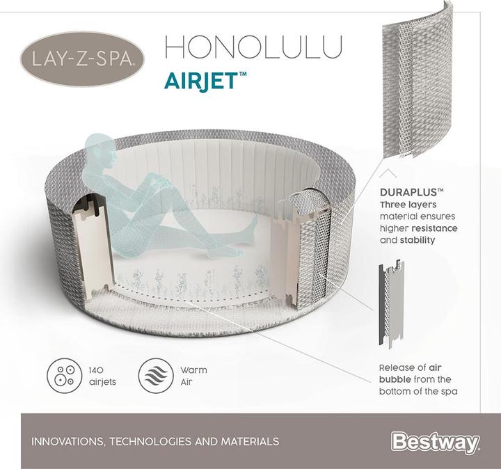 Produktbild Bestway Lay-Z-Spa Honolulu AirJet (6 Pers.)