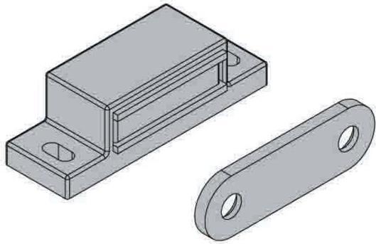 Image du produit Hettich Magnetschnpper wei, 3-4 kg, 4 Stck