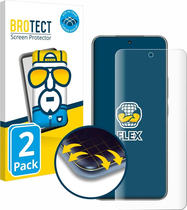 Productafbeelding BROTECT Fullscreen Beschermfolie Scherm Beschermfolie Helder Transparant (2 Stuk, Xiaomi 15 Pro)
