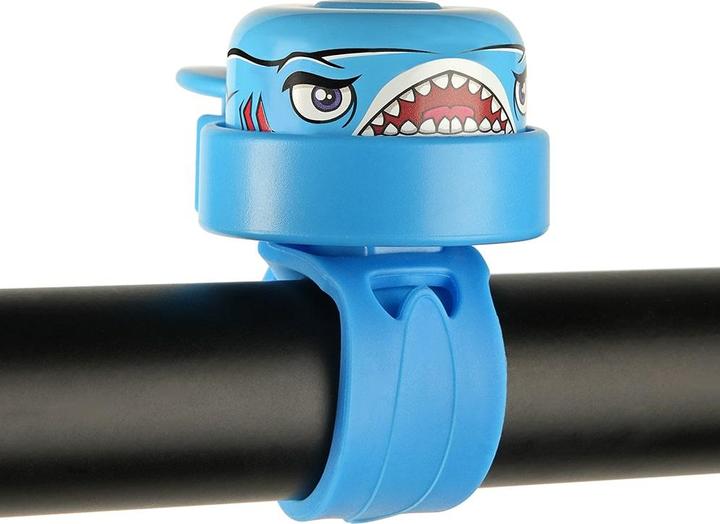 Actual product image Crazy Safety Blue Shark Bicycle Bell for Kids - Blue - Unisize