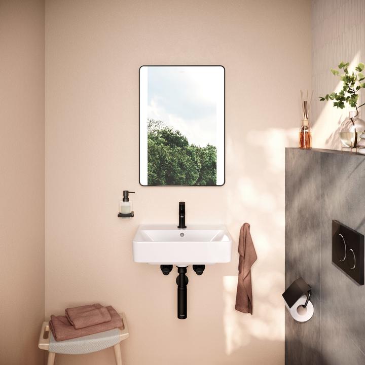 Actual product image hansgrohe Xanuia Q wash hand basin, 1 tap hole, with overflow, 500x390mm, white
