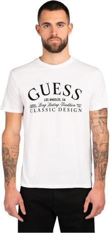 Guess Herren T-Shirt Classic Bsc Intl Classic Des Weiss