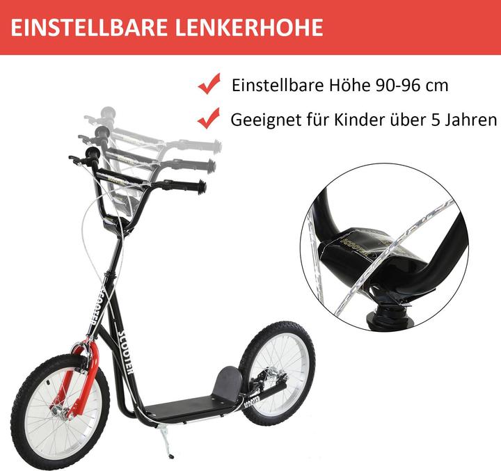 Actual product image Homcom Children's scooter with handbrake