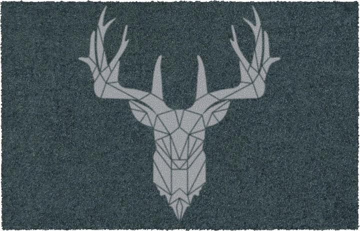Image du produit Mocavi Cerf moderne, anthracite, motif campagnard, tapis de chasse (45 x 70 cm)