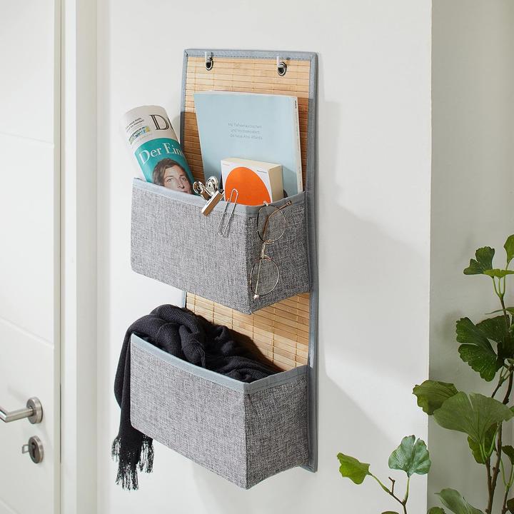 Immagine prodotto Relaxdays Tasca portaoggetti da parete e per porta (1 x, 33 x 12 x 62 cm)