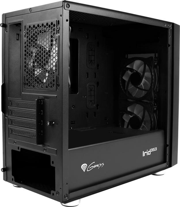 Productafbeelding Natec GENESIS Irid 353 ARGB - Micro Tower - PC - Acrylonitril Butadieen Styreen (ABS) - S (ATX, Mini-ATX)