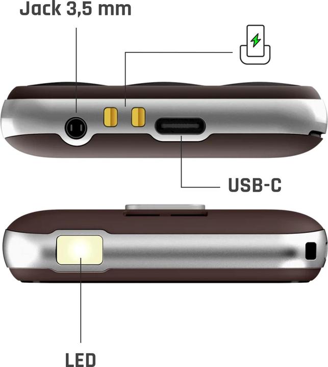 Actual product image Myphone Bueno LTE Praline Collection 4G 2000 mAh IPS 28 toetstelefoon 240x320px SOSknop dockstation (2.80", 4G)