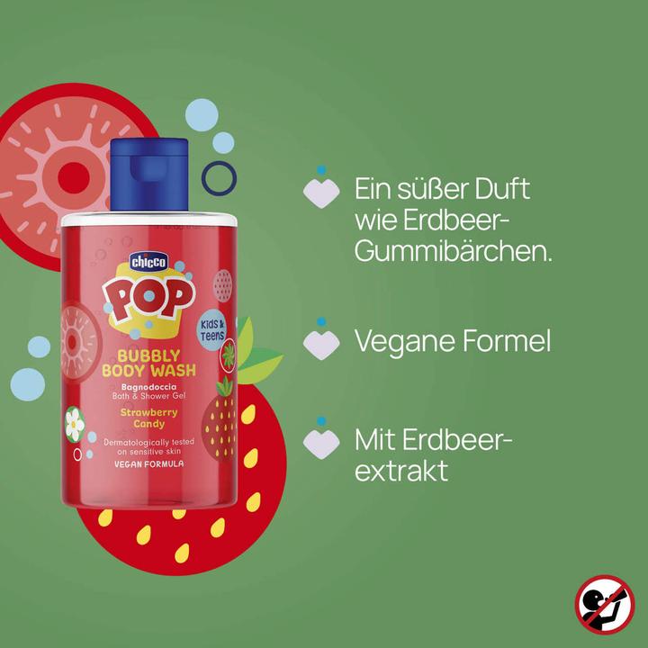 Actual product image Chicco Duschmittel Bubbly Erdbeere 300 ml