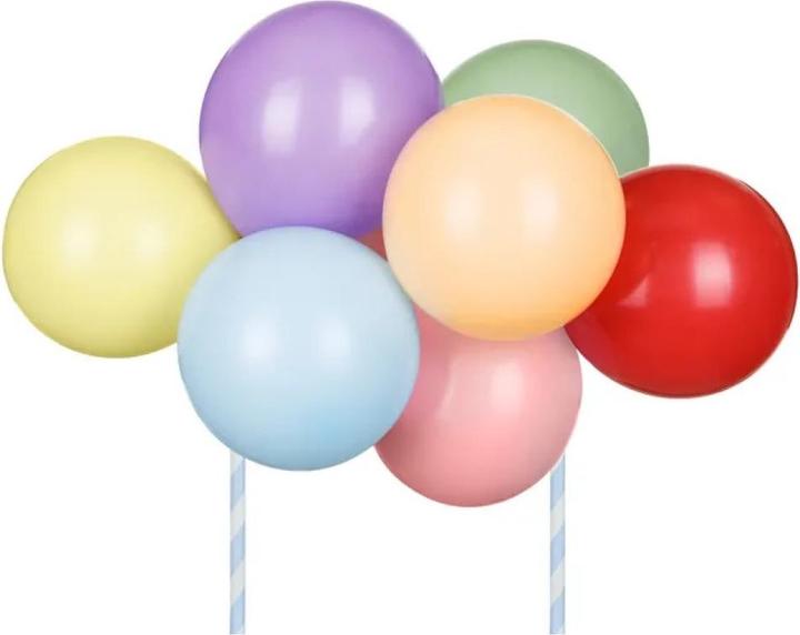 Produktbild Partydeco Cake Topper - Mehrfarbige Luftballons (2 x)