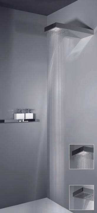 Produktbild Gessi Segni, Multifunktions-Duschsystem mit Regen/Wasserfall, Rettangolo für Wand-Montage, 32863238