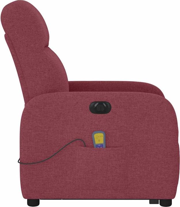 Immagine prodotto VidaXL Poltrona massaggiante elettrica con ausilio per l'assistenza in piedi in tessuto rosso vino