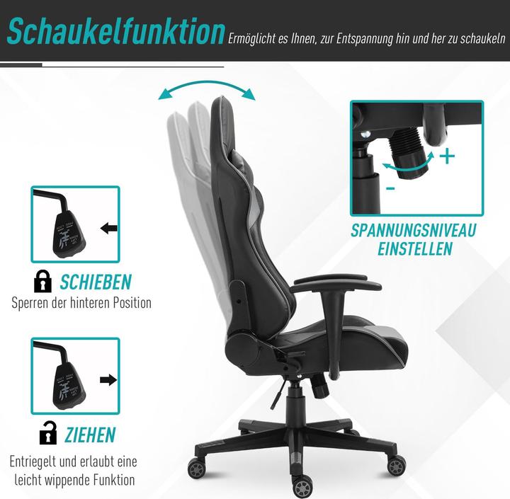 Image du produit Vinsetto Chaise de jeu ergonomique