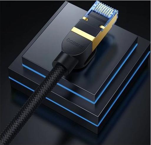 Produktbild Baseus Braided network cable cat.7 Ethernet RJ45, 10Gbps, 10m (black) (U/UTP, CAT7, 10 m)