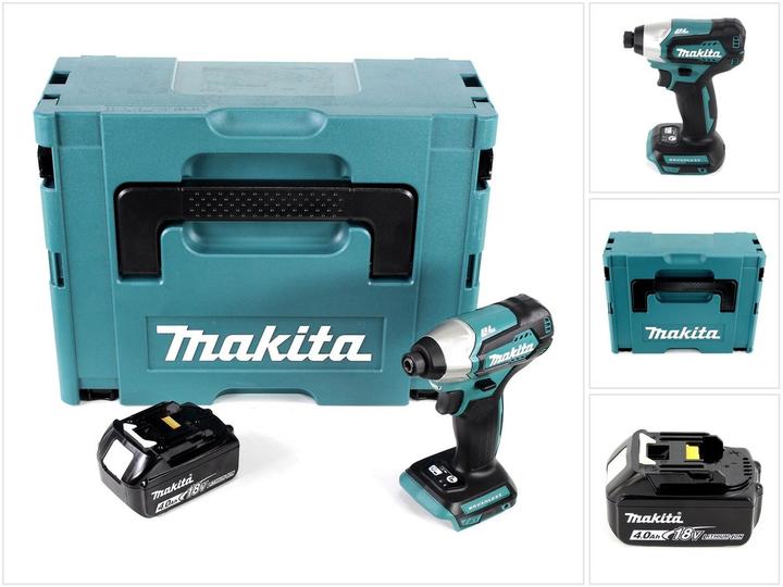 Produktbild Makita DTD 155 RM1 18 V Brushless Li-Ion Akku Schlag Schrauber im Makpac + 1 x BL1840 B 4,0 Ah Akku (Akkubetrieb)