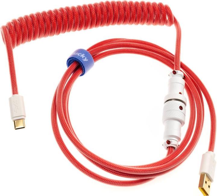 Immagine prodotto Ducky Cavo a spirale Premicord Apple Red, da USB Tipo C a Tipo A - 1,8 m (1.80 m, USB 2.0)