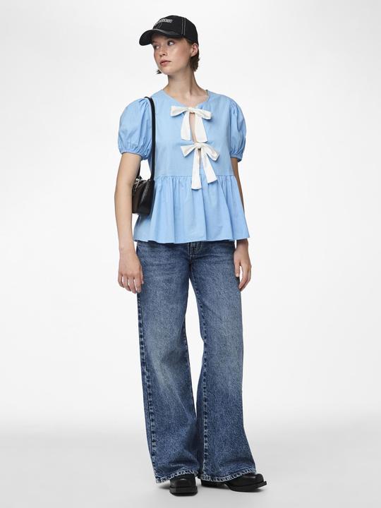 Actual product image Pieces PCGOLLY top with puff sleeves (XS)