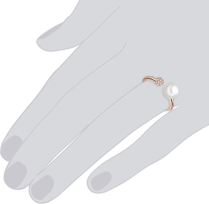 Immagine prodotto Valero Pearls Donna Argento Cubic Zirconia Perla d'acqua dolce coltivata Oro rosa - 10900 (52, 925 Argento)