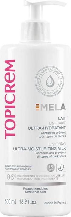 Image du produit Topicrem Lait ultra hydratant Mela Unifying 500ML (Lait pour le corps, 500 ml)
