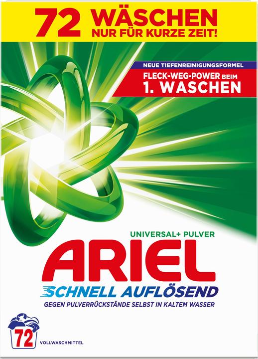 Actual product image Ariel Universal+ (72 Washing cycles, Washing powder)