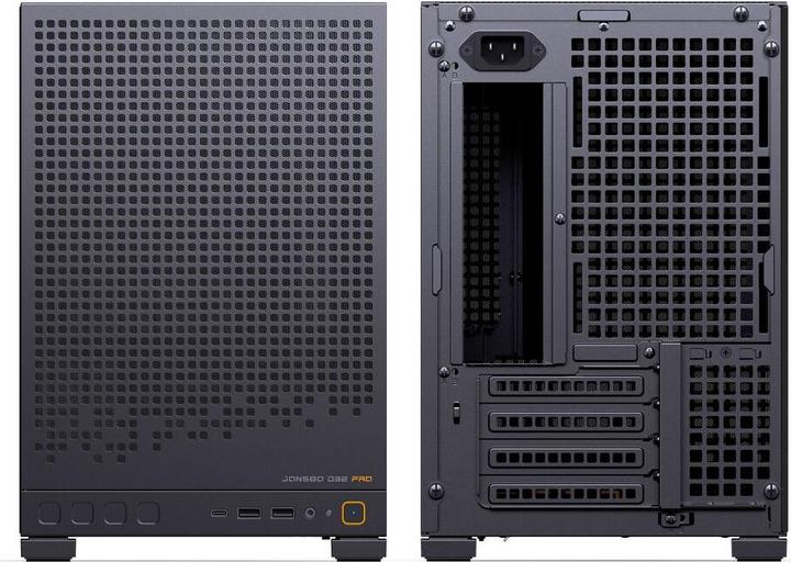 Immagine prodotto Jonsbo D32 PRO Black PC-Gehäuse, Mini-Gehäuse, mATX, Tempered Glass - schwarz (ATX)